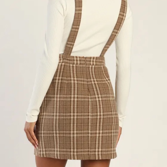 Plaid Overall Dress - Picture 2 of 3